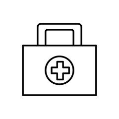 First aid suitcase icon vector illustration graphic design