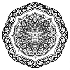 Flower Mandala. Vintage decorative elements.
