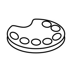 Paint palette art icon vector illustration graphic design