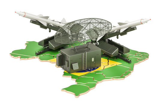 Brazilian missile defence system concept, 3D rendering