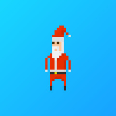 Pixel character Santa for games and applications