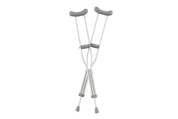 Underarm crutches, 3D rendering