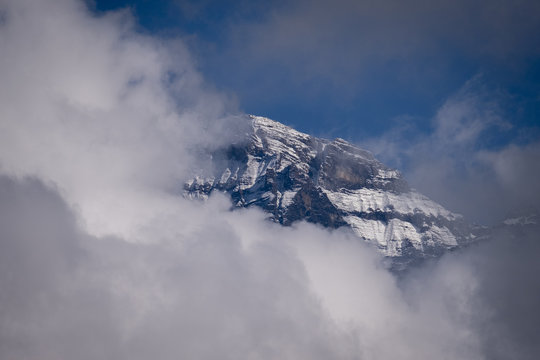 Cloud Surrounds a Himlayan Peak near Paro, Bhutan.