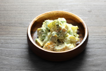 カボチャとゆで卵のサラダ