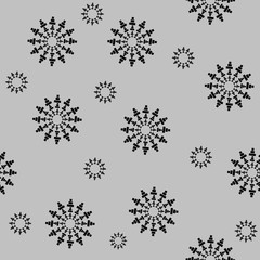 Circular element made of squares seamless pattern. Squares seamless rotating. Abstract monochrome design element seamless