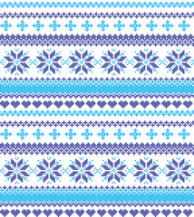 Winter festive Christmas knitted pattern woolen knitted