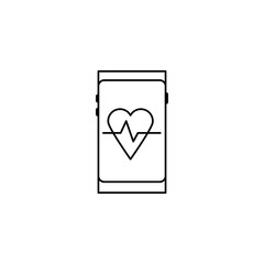 smartphone heart rate icon