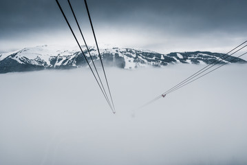 Peak to peak cable car at Whistler, Canada