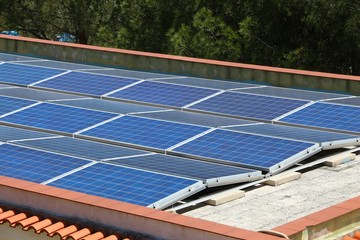 Solar panels roof