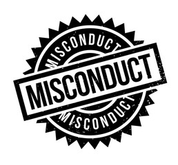 Misconduct rubber stamp. Grunge design with dust scratches. Effects can be easily removed for a clean, crisp look. Color is easily changed.