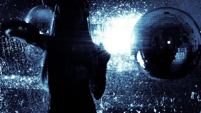 almost naked sext dancer with discoball