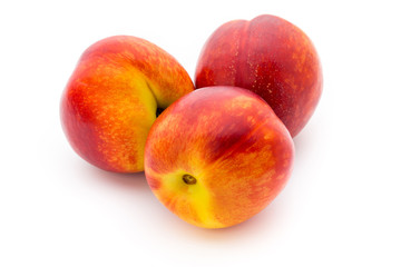 Peach. Fruit with isolated on white background.