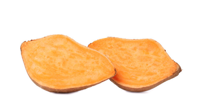 Sweet potato, isolated on white