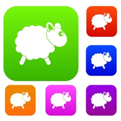 Sheep set color collection