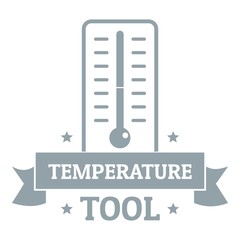 Temperature tool logo, simple gray style