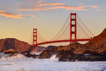 Fotobehang Golden Gate Bridge Golden Gate-brug in San Francisco, VS