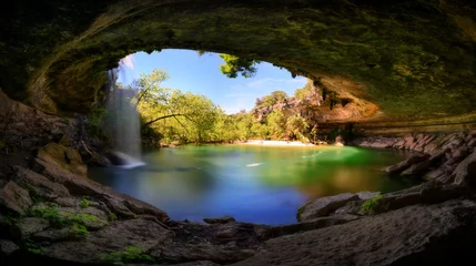Fotobehang Hamilton Pool, Austin, Texas © wisanuboonrawd