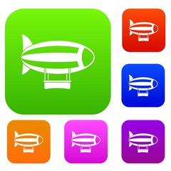 Striped dirigible set color collection