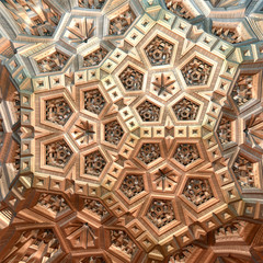 Abstract fractal background computer-generated 3D illustration