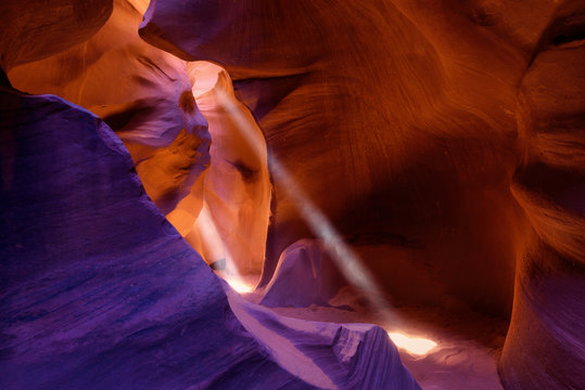 Light beam through Lower Antelope, Page, Arizona