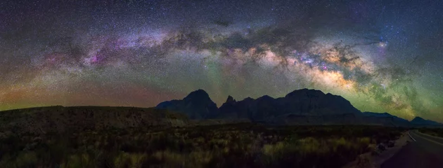 Washable wall murals Night Panoramic Milky way, Big Bend National Park