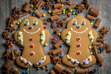 A pair of gingerbread men