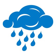 Rain cloud icon, simple style