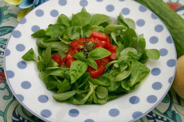 Feldsalat mit Paprika