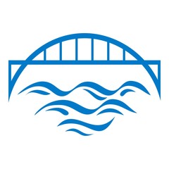 Bridge icon, simple style