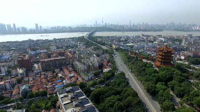 Aerial view of Wuhan city,China