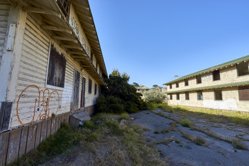 fascinating defunct and decaying houses in an abandoned area near Monterey, California