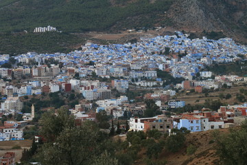 Fototapeta na wymiar Panoramic view of Chefchaouen, Morocco