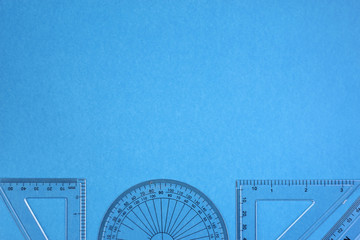 Architecture, Engineering or Mathematics  background concept. Top view or flay lay.