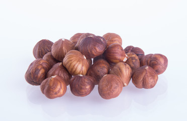 hazelnuts. hazelnuts on the background