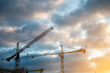 Industrial construction crane