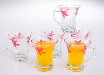orange juice on a background