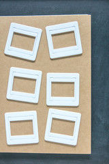 Plastic film slides on book