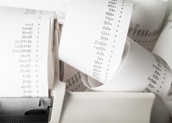 Adding machine tape.