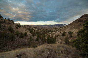 View of landscape near the Painted Hills
