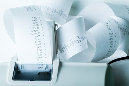 Adding machine tape.