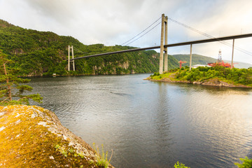 Suspension bridge in Norway
