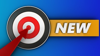 Obraz premium 3d target with new sign