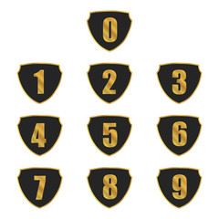 Numbers in Shield Set