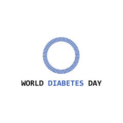 Fototapeta premium World Diabetes Day Line Logo