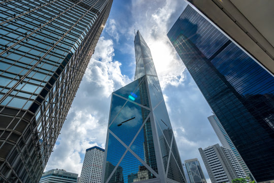 Modern building office at Central Business District in Hongkong city, Hong Kong