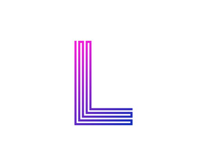 Single Line Letter L Icon Logo Design Element