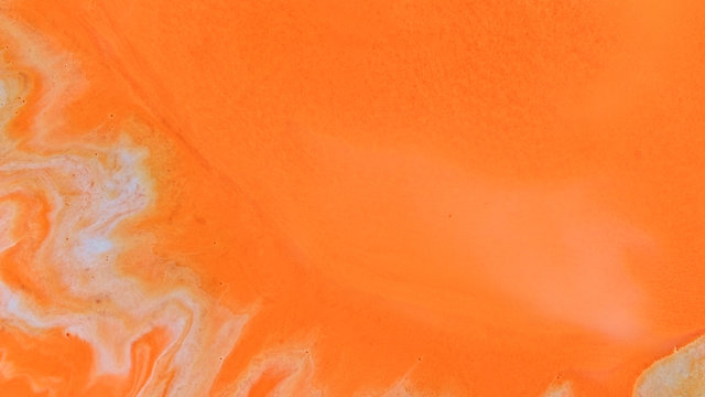 Orange and white creamsicle 4 vibrant bright paint and oil color swirls entropy