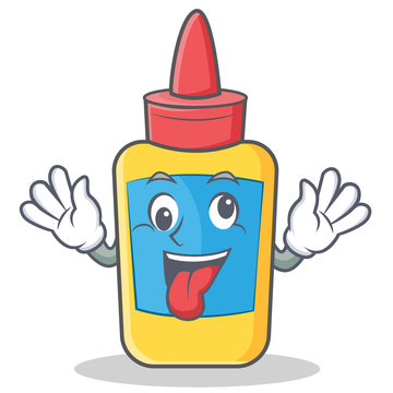 Crazy Glue Bottle Character Cartoon