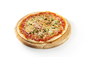 Menu of restaurant on white