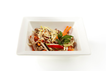 Menu of restaurant on white